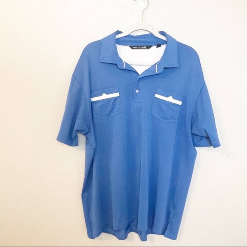 Travis Matthew Golf Polo XXL Blue White